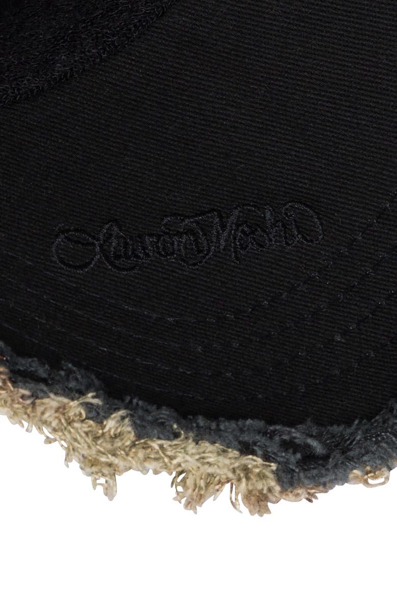 Lauren Moshi Jilly Crystal Red Lip Trucker Hat, Alternate, color, Black Camo
