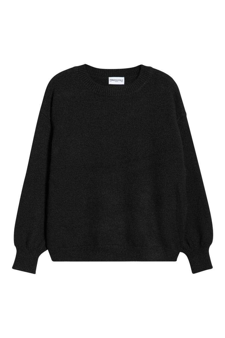 Ryanna Oversize Sweater, Alternate, color, BLACK