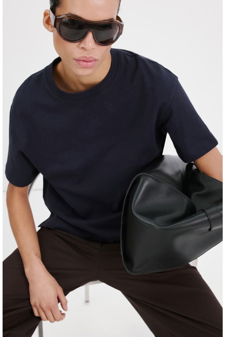Oversize Cotton T-Shirt, Alternate, color, DARK NAVY