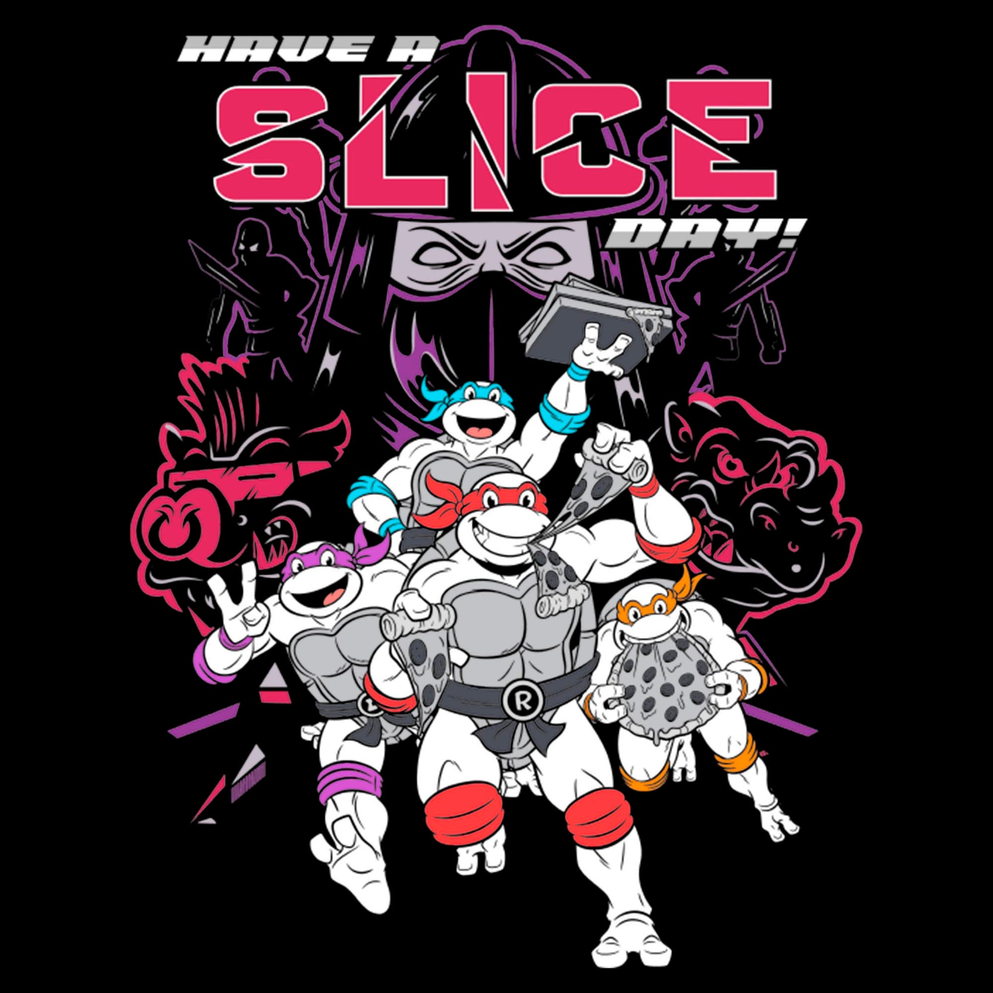 TEENAGE MUTANT NINJA TURTLES Men's Have a Slice Day Sketch Art Short ...