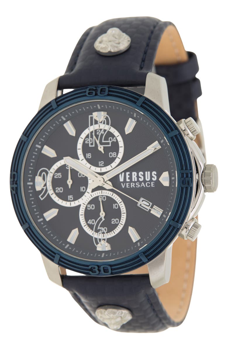VERSUS Versace Versace Men's Two-Tone Leather Strap Watch, 46mm, Main, color,