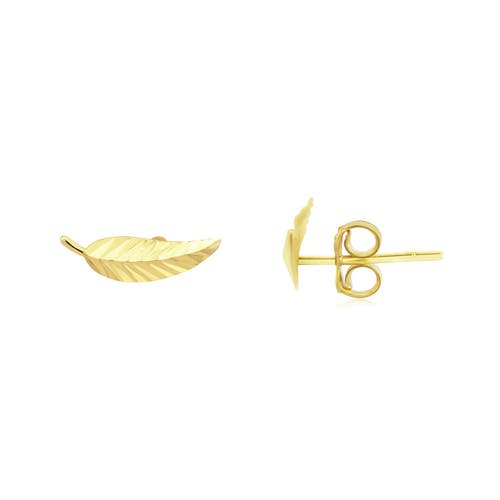 The Lovery Fine Jewelry Gold Leaf Stud Earrings In Gold