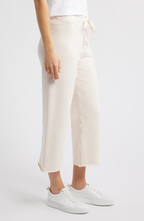 Frank & Eileen Catherine Crop Wide Leg Sweatpants In Petal