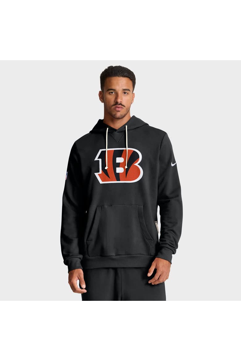 Men's Nike Black Cincinnati Bengals Sideline Standard Issue Initial Home Dri-FIT Hoodie, Main, color, Black