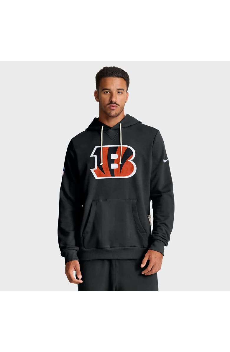 Nike Men's Nike Black Cincinnati Bengals Sideline Standard Issue Initial Home Dri-FIT Hoodie, Main, color, Black