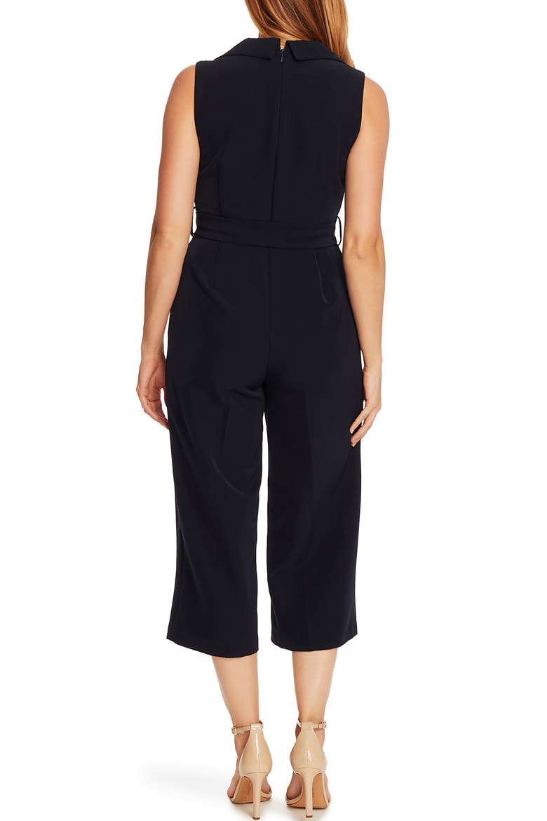 Notch Lapel Belted Jumpsuit, Alternate, color, NIGHT NAVY