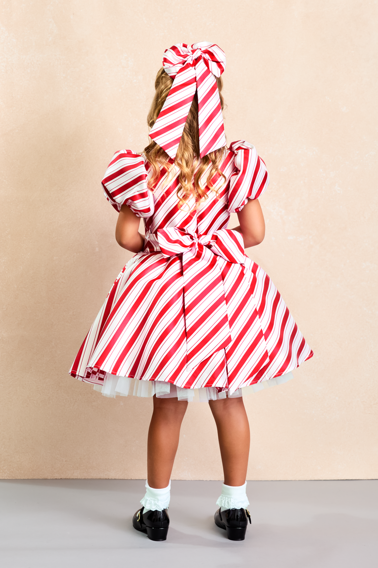 Candy Cane Dress for Girls, Alternate, color, Red
