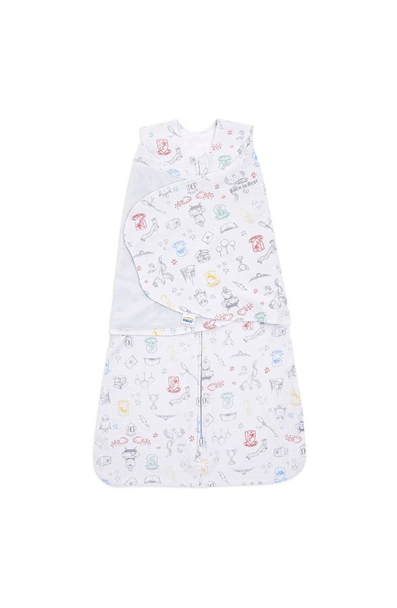 HALO Harry Potter 100% Cotton 1.5 TOG Sleepsack Swaddle, 3-Way Adjustable Wearable Blanket, Main, color, Harry Potter Enchanted