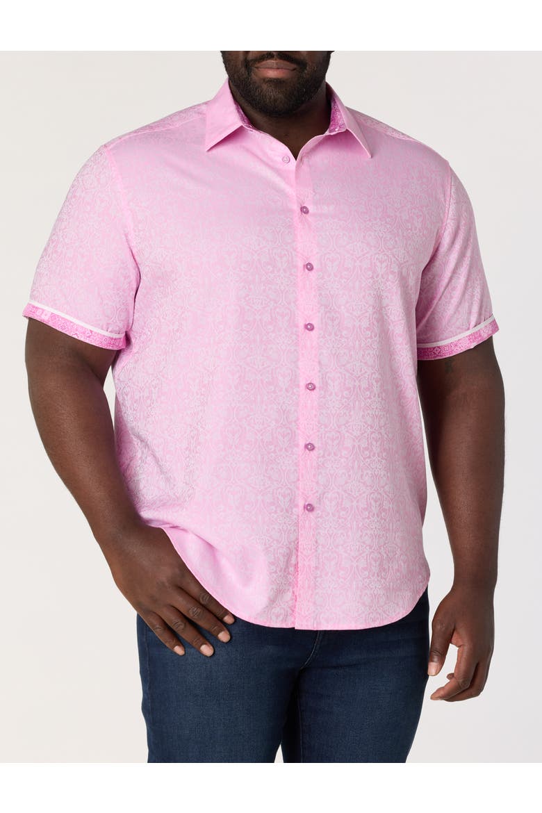 Big & Tall Luther Sport Shirt V2, Alternate, color, LT PINK