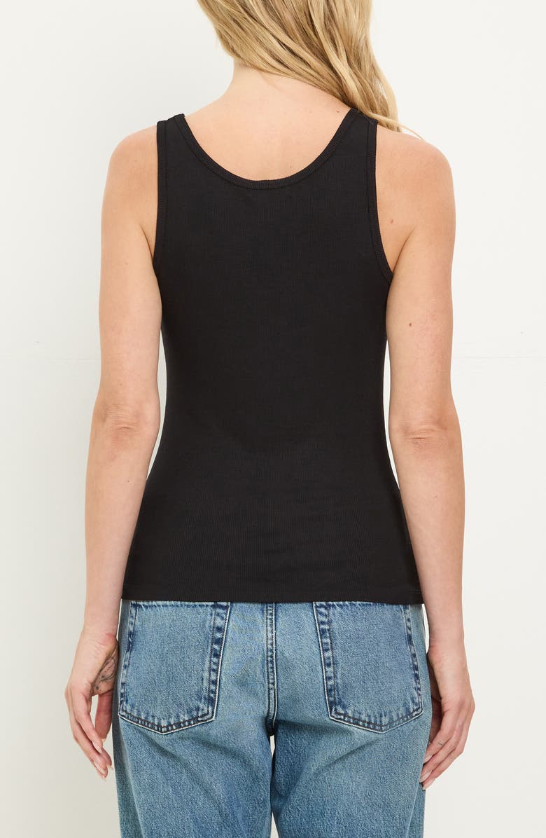 Michael Stars Breken Boyfriend Tank, Alternate, color, Black