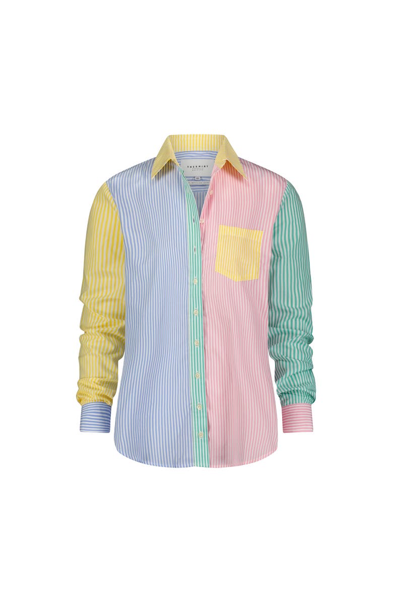 The Shirt by Rochelle Behrens The Boyfriend Shirt in Multistripe, Alternate, color, Multi Stripe