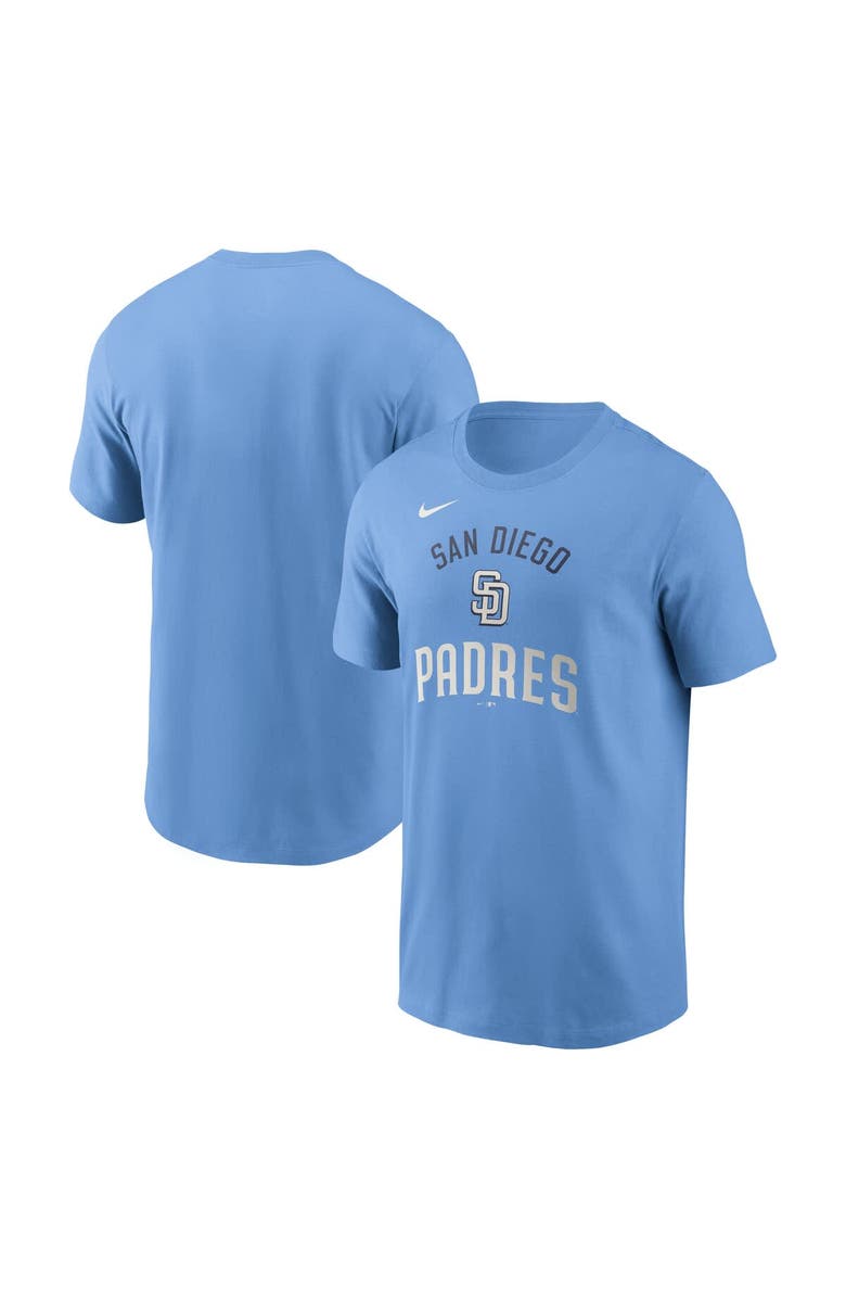 Nike Men's Nike Light Blue San Diego Padres Early Innings Stack T-Shirt, Main, color, Light Blue