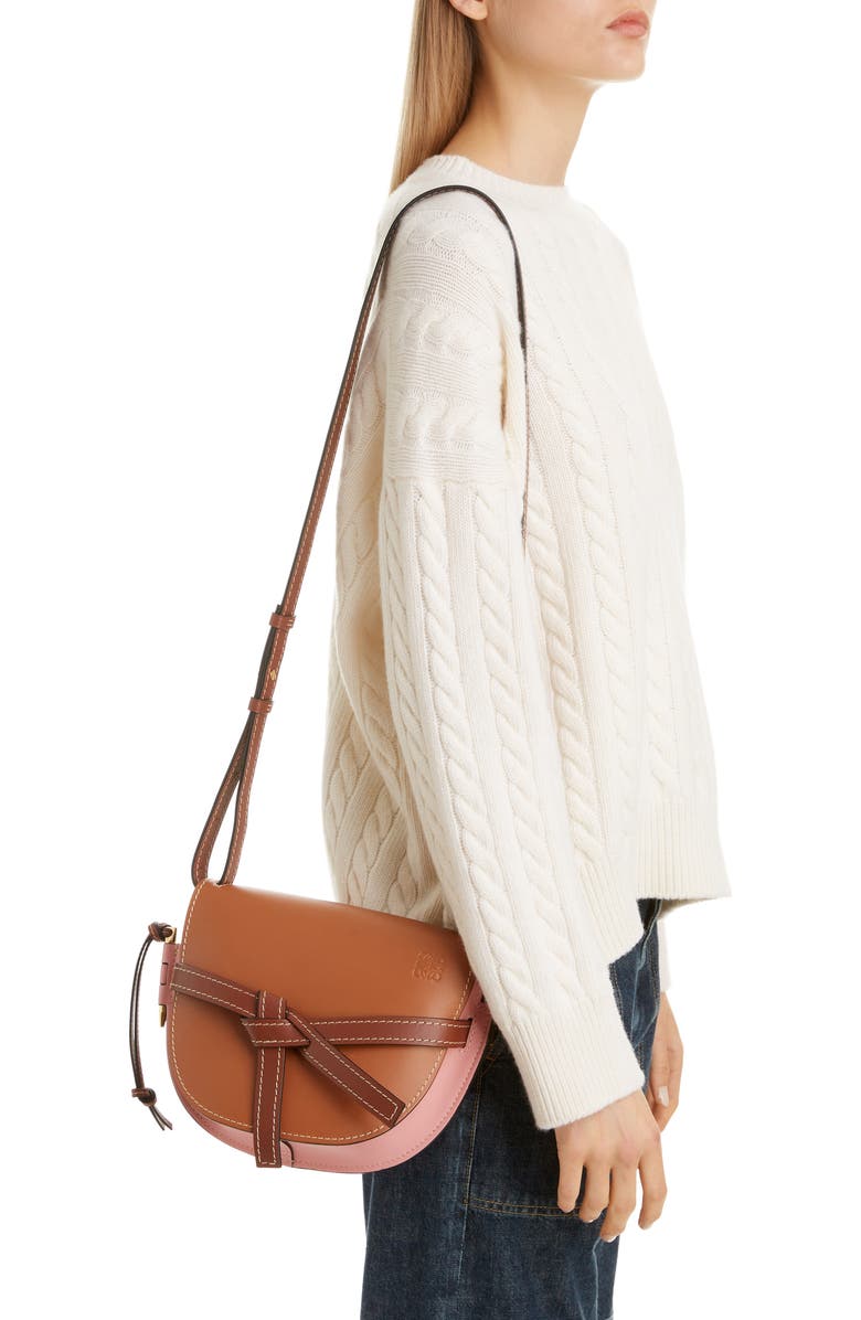 Loewe Gate Small Leather Crossbody Bag, Alternate, color,