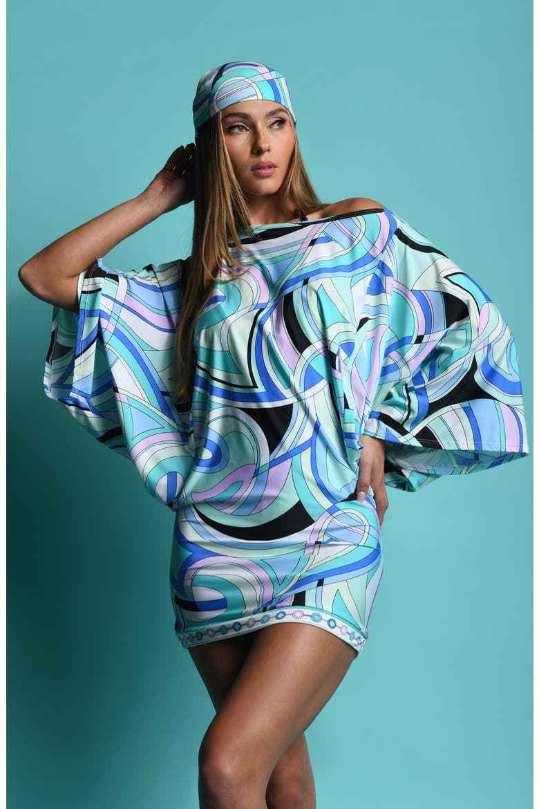 Studio Swirl Minidress, Alternate, color, SEAFOAM