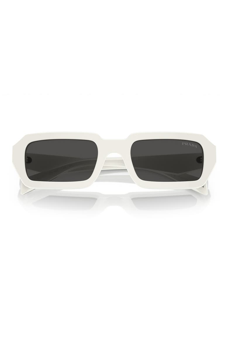 52mm Irregular Sunglasses, Alternate, color, WHITE