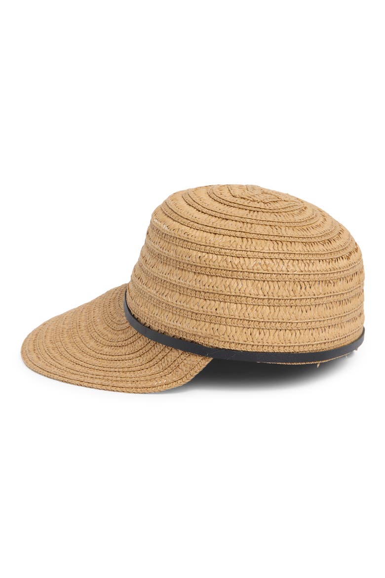 Straw Visor Hat, Alternate, color, TAN