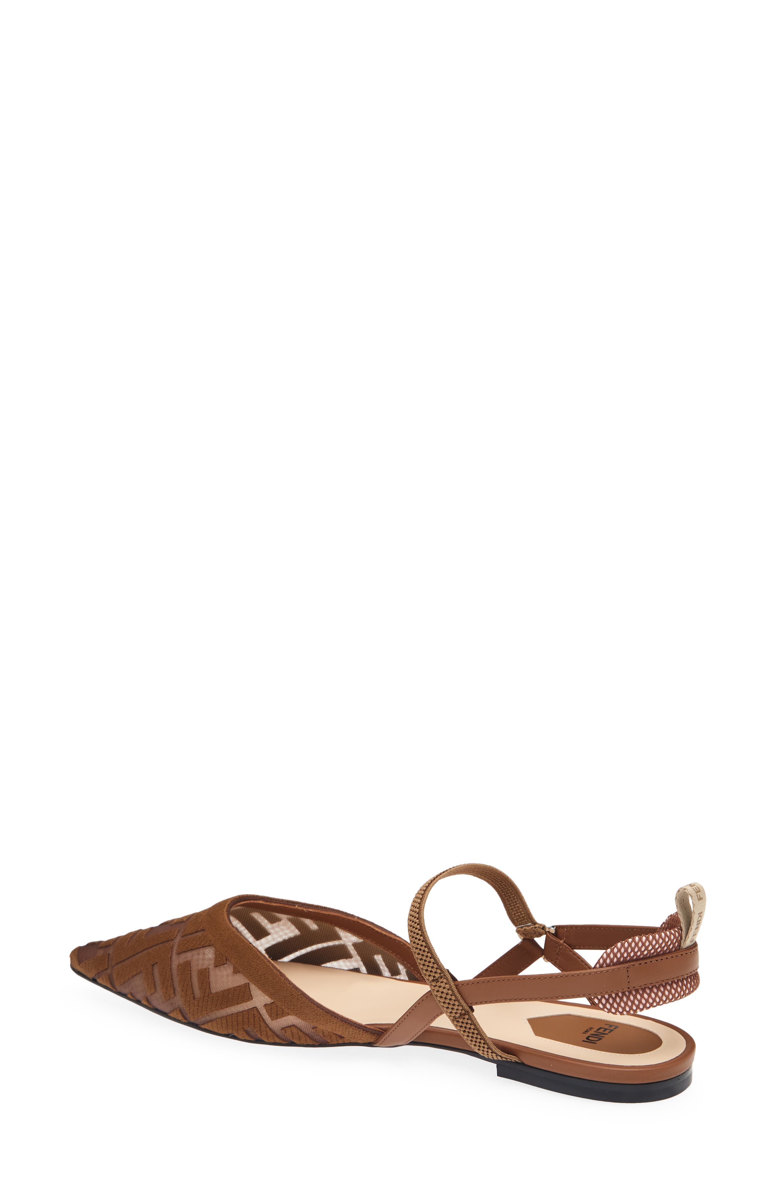 Colibrì Lite Pointed Toe Mesh Flat, Alternate, color, BROWN