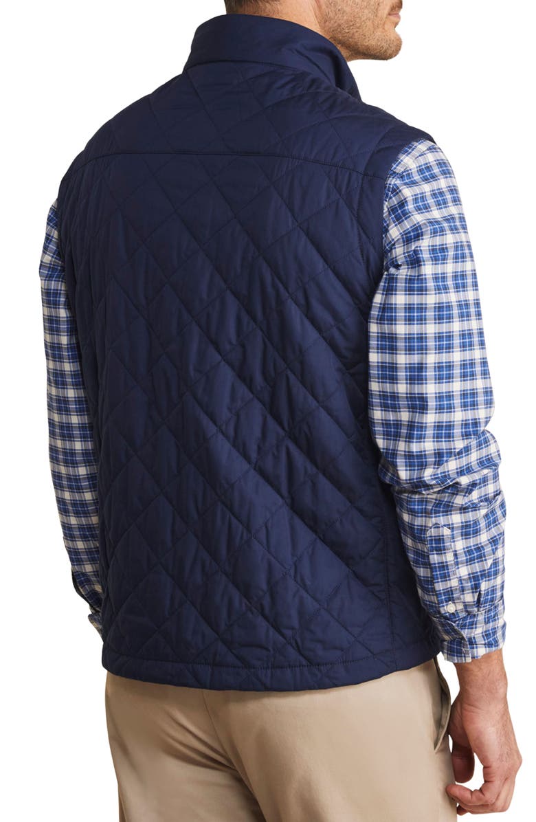 vineyard vines Dorset Quilted Stretch Wool Vest, Alternate, color, Nautical Navy