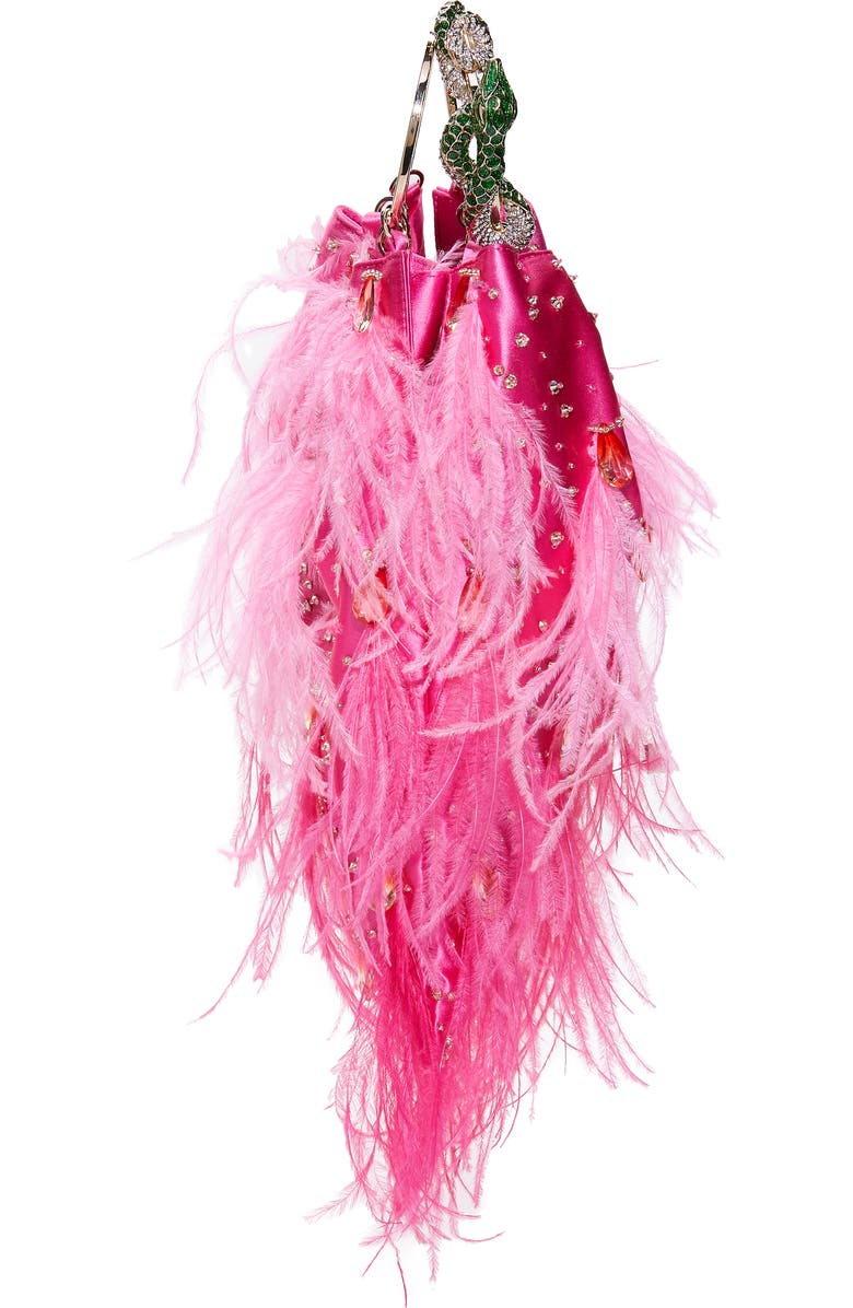 Valentino Garavani Divine Satin Clutch, Alternate, color,