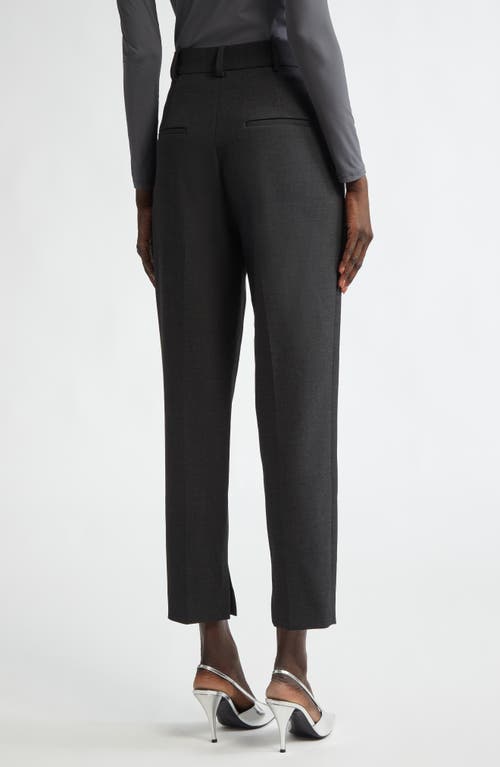 St John Double-face Luxe Ponte Straight-leg Pants In Dark Heather Grey