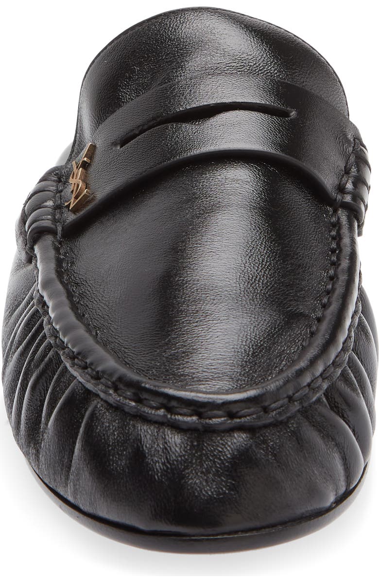 Saint Laurent Le Penny Loafer Mule, Alternate, color, Nero