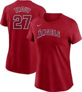 Nike Women's Nike Mike Trout Red Los Angeles Angels Name & Number T-Shirt