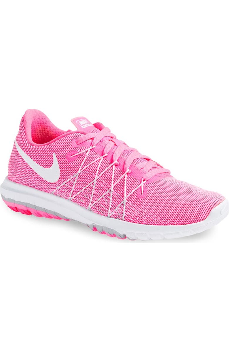 Nike Flex Fury 2 Athletic Shoe, Main, color, Pink/ White