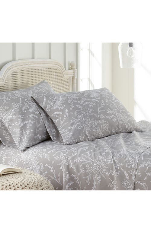 Southshore Fine Linens Winter Brush Sheet Set In Gray