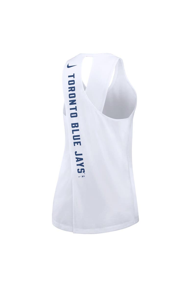 Women's Nike White Toronto Blue Jays Team Performance Crossback Tank Top, Alternate, color, White