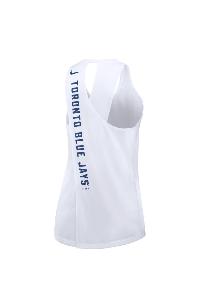 Nike Women's Nike White Toronto Blue Jays Team Performance Crossback Tank Top, Alternate, color,