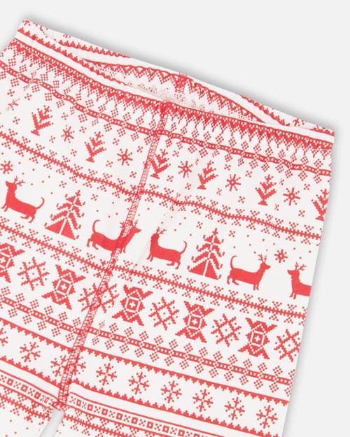 Deux Par Deux Kids Gender Inclusive Organic Cotton Two-piece Pajama Set In Red