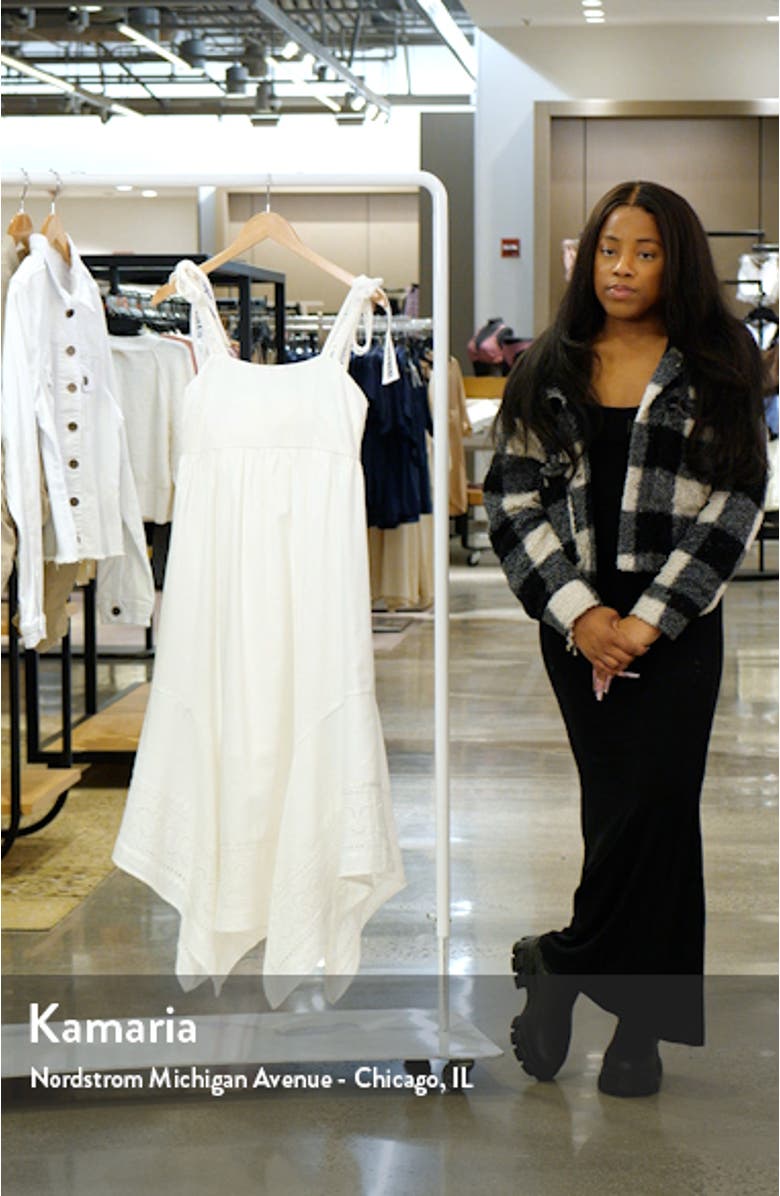 Embroidered Handkerchief Hem Midi Sundress, sales video thumbnail