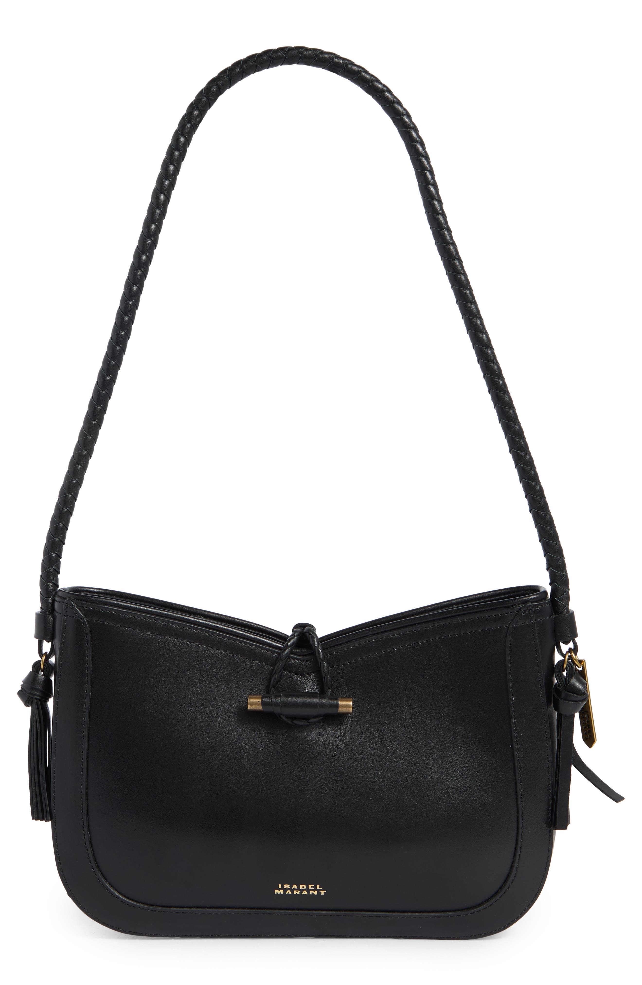 Isabel Marant Vigo Calfskin Leather Baguette Shoulder Bag, Main, color, 