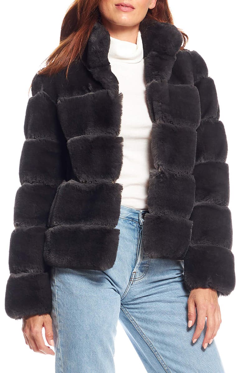 DONNA SALYERS FABULOUS FURS Posh Quilted Faux Fur Jacket, Main, color, 
