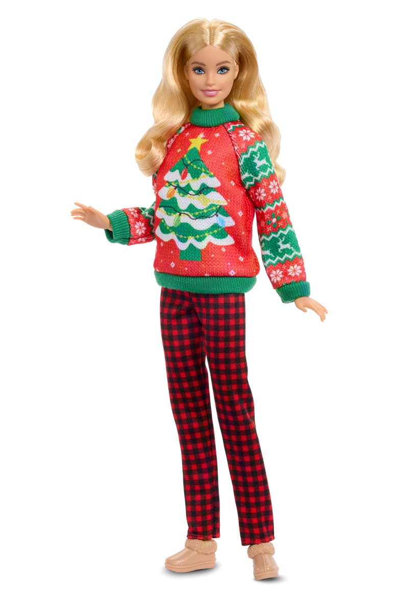 Holiday Sweater Doll, Alternate, color, BLONDE