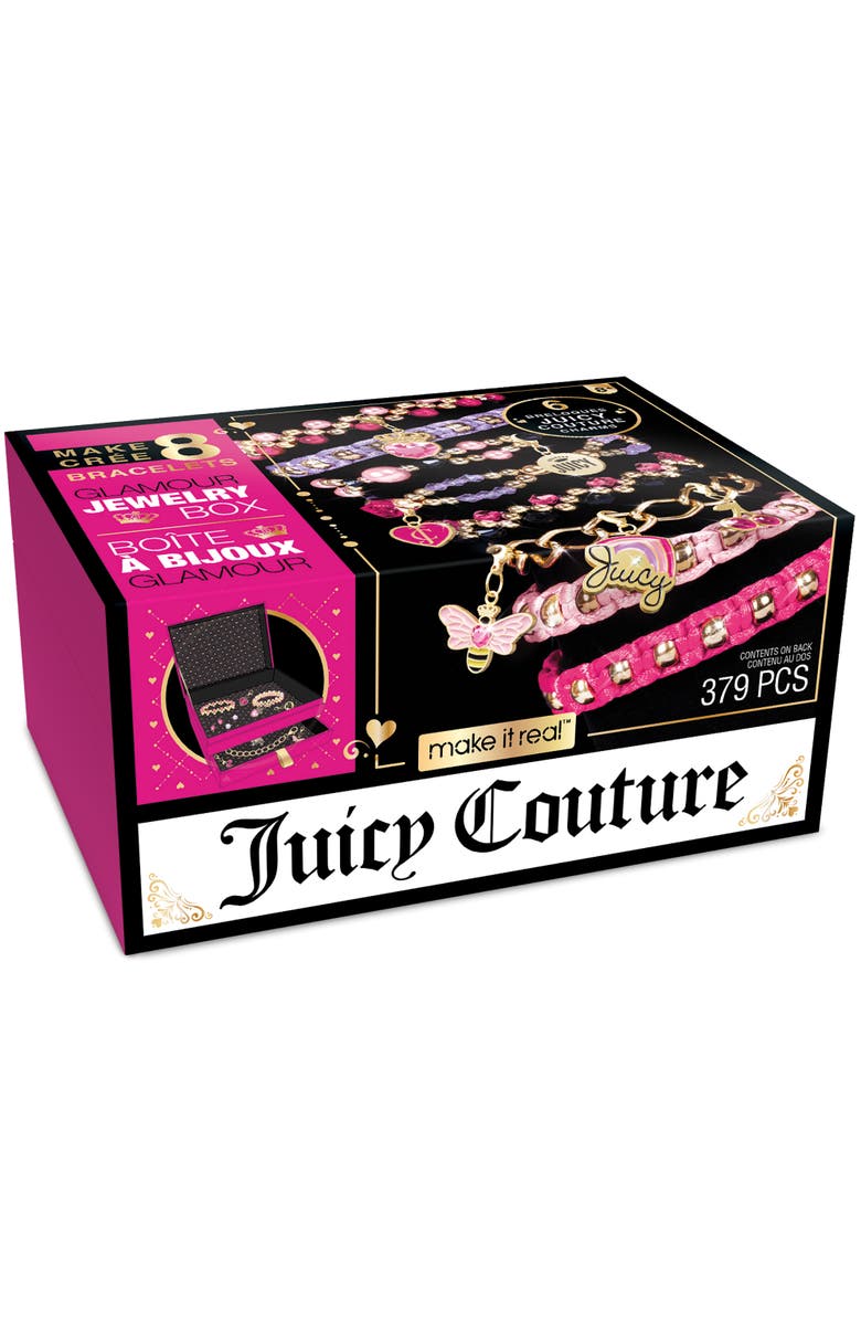 Juicy Couture Glamour Box Jewelry Kit Create 8 Unique Charm Bracelets, Main, color, Multicolored