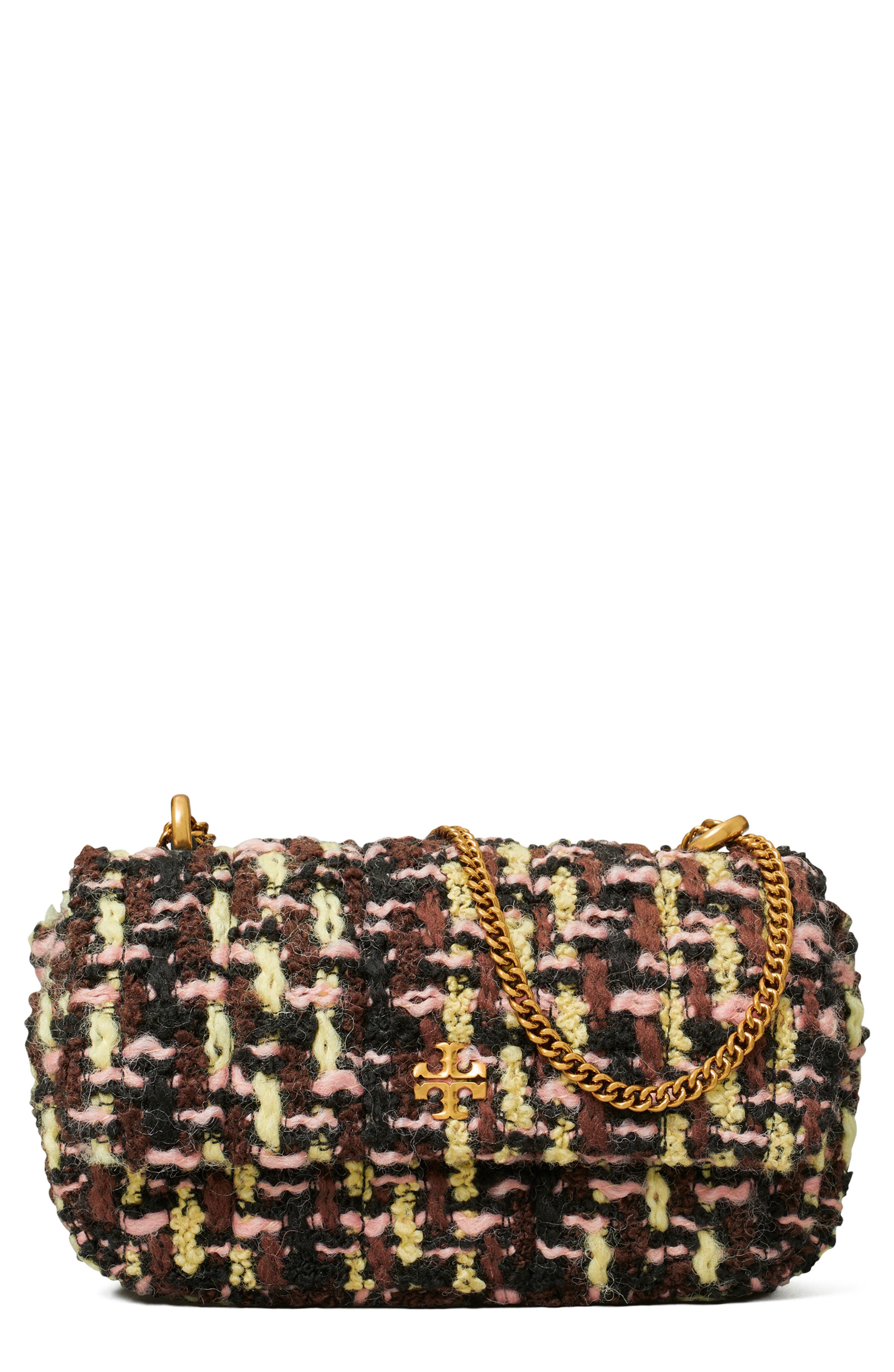 Tory Burch Mini Kira Tweed Shoulder Bag, Main, color, 