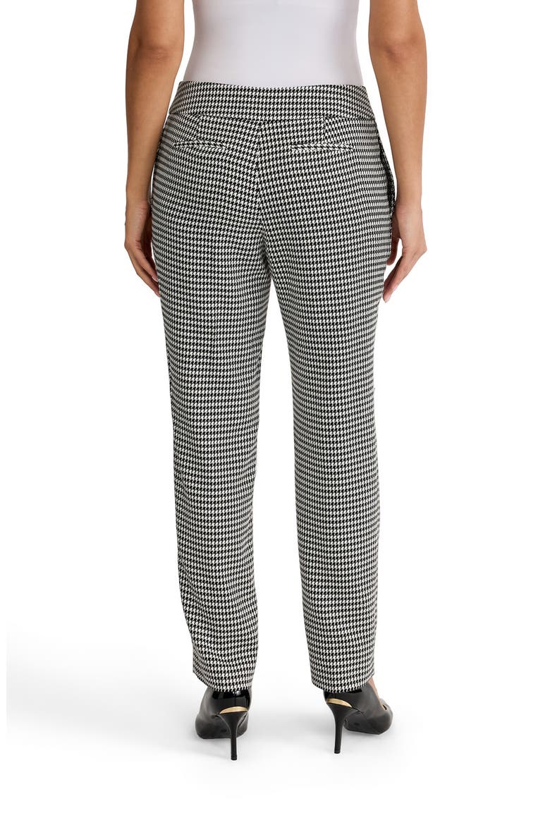 Houndstooth Slim Fit Trousers, Alternate, color, BLACK/ VANILLA ICE