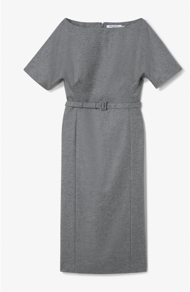 M.M.LaFleur Meredith Slub Tweed Dress, Alternate, color, Gray Multi