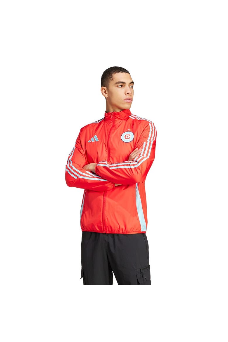 Men's adidas Red/Light Blue Chicago Fire 2025 Anthem Reversible Full-Zip Jacket, Alternate, color, Red