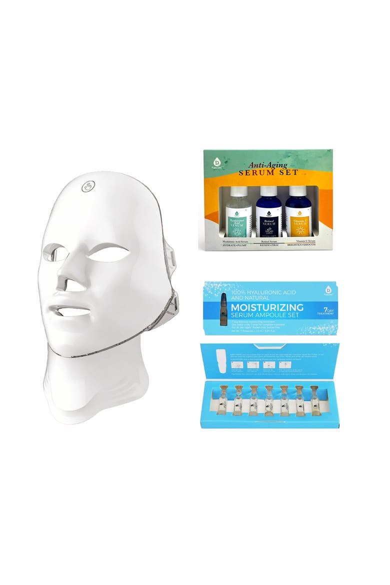 7-in-1 LED Mask, Anti-Aging Serums & 7-Day Hyaluronic Acid, Main, color, Multicolor