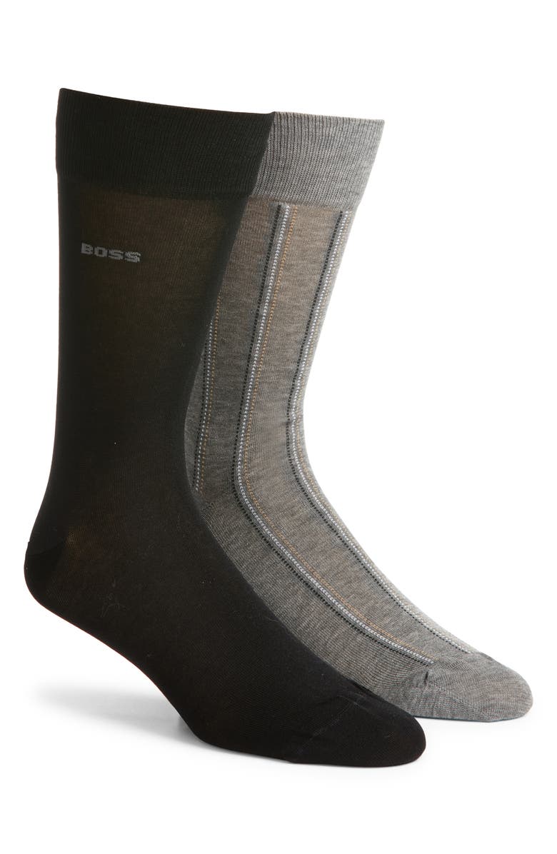 BOSS Assorted 2-Pack Dress Socks, Main, color, 