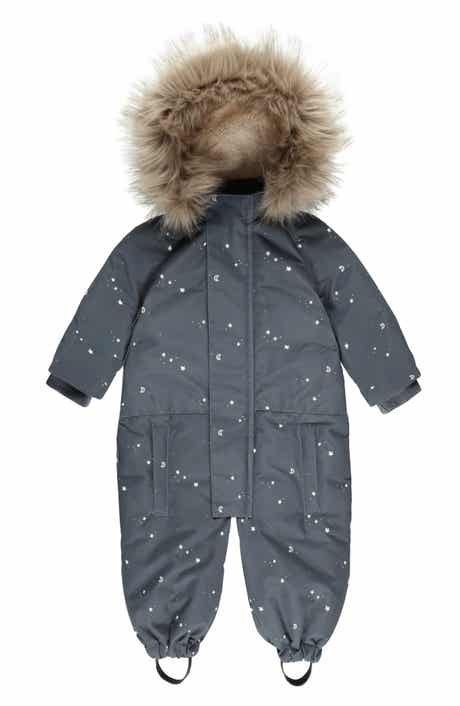 Rylee + Cru Kids' Ski Faux Fur Hooded Snowsuit