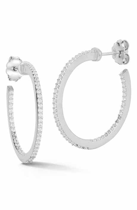 Cubic Zirconia Hoop Earrings