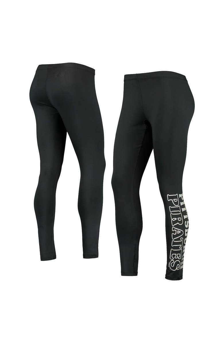 G-III 4HER BY CARL BANKS Women's G-III 4Her by Carl Banks Black Pittsburgh Pirates Stadium Lightweight Leggings, Alternate, color, 