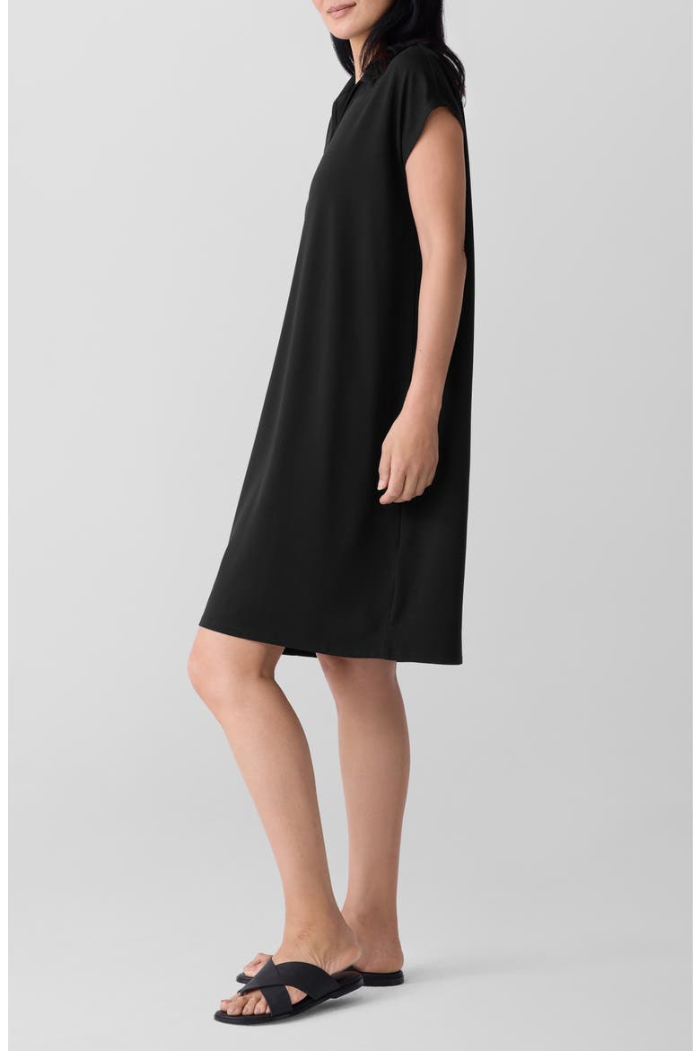 Classic Collar Shift Dress, Alternate, color, BLACK