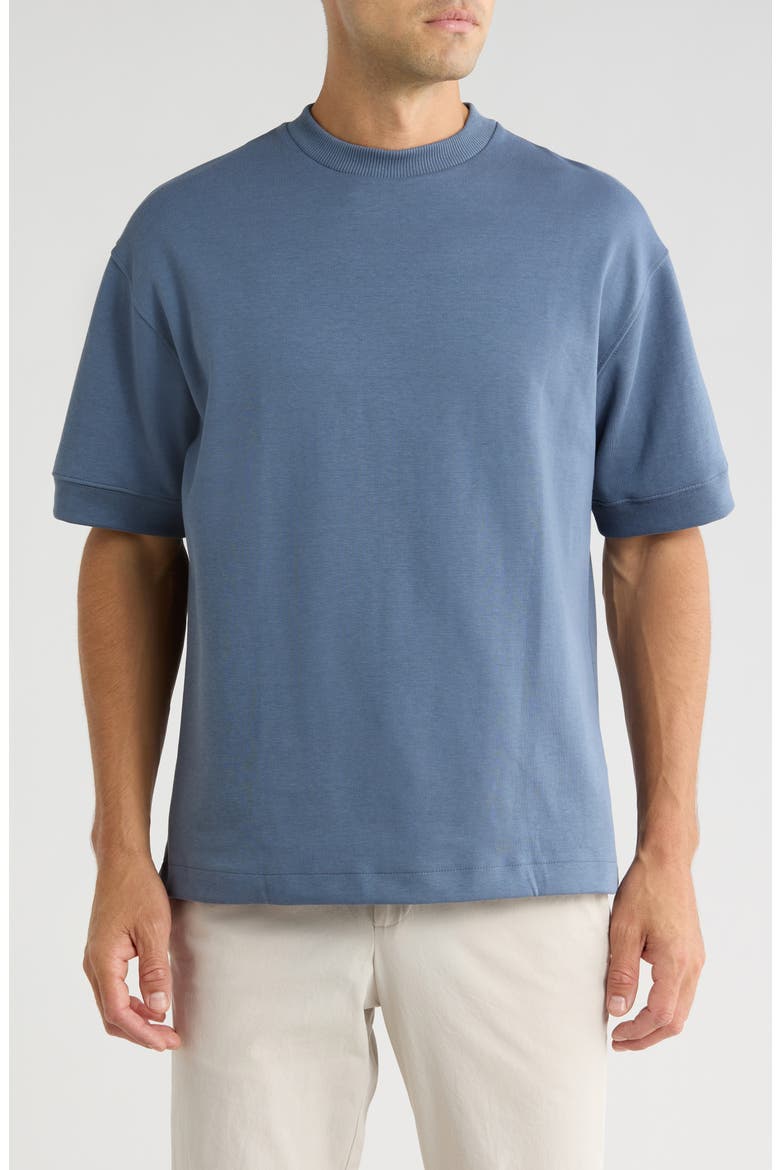 Heavyweight Cotton Blend T-Shirt, Main, color, DENIM BLUE