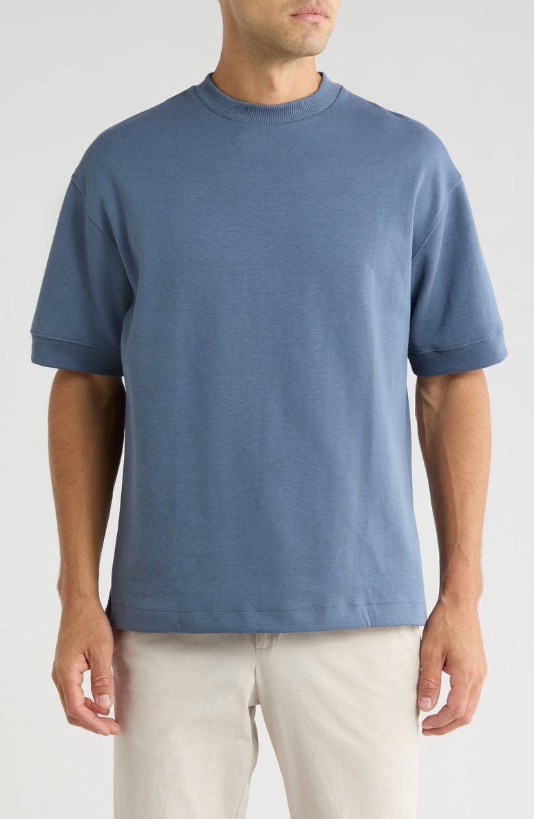 DENIM AND FLOWER Heavyweight Cotton Blend T-Shirt, Main, color, Denim Blue