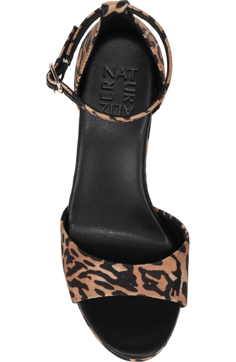 Naturalizer Jules Ankle Strap Sandal, Alternate, color, Leopard Print Fabric