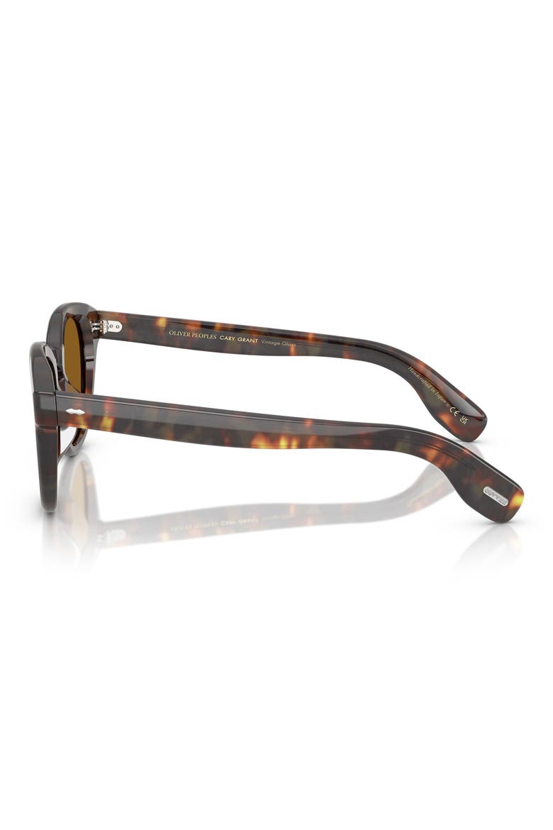 50mm Round Sunglasses, Alternate, color, DTB / TRUE BROWN